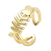 Brass Open Cuff Rings for Women RJEW-Z072-02G-02-1