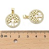 Brass Micro Pave Cubic Zirconia Pendants KK-D384-06G-03-3