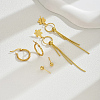 Stainless Steel Retro Chinese Style Floral Tassel Earring Sets OC2286-4