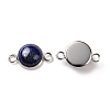 Natural Lapis Lazuli  Connector Charms G-D059-01C-05-2