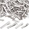 100Pcs 2 Styles Iron Flat Alligator Hair Clip Findings IFIN-SC0001-65-1