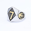 Punk Style 316L Stainless Steel Finger Rings for Men FS-WG96F45-07-2