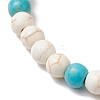 Synthetic Turquoise Beaded Stretch Bracelets for Women Men BJEW-JB11150-01-4