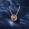 Brass Pave Cubic Zirconia Birth Stone Constellation Pendant Cable Chain Necklaces LS-NJEW-D334-01G-02-2