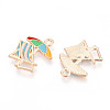 Beach Theme Alloy Enamel Pendants ENAM-T022-33M-2