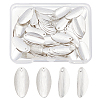 80Pcs Brass Blank Tag Flat Oval Slice Pendants KK-FH0002-56-1
