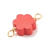 Spray Painted Wood Connector Charms PALLOY-JF01427-16-3