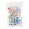 20Pcs UV Plating Transparent Acrylic Beads OACR-FS0002-39-6