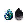 Druzy Resin Cabochons LS-RESI-WH0026-01G-1