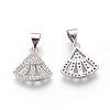 Eco-Friendly Brass Micro Pave Cubic Zirconia Charms ZIRC-J021-19-RS-3