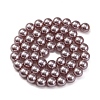 Baking Painted Pearlized Glass Pearl Round Bead Strands PEAR-H019-02C-03-3