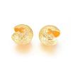 Brass Crimp Beads Covers X-KK-G016-G-NF-2