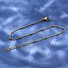 Ion Plating(IP) 304 Stainless Steel Curb Chain Anklets LS-AJEW-P069-05G-1