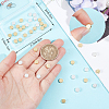80Pcs 2 Colors Rack Plating Brass Beads KK-BBC0027-38-3