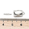 Brass Micro Pave Clear Cubic Zirconia Box Clasps KK-P291-40P-3