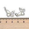 Brass Micro Pave Cubic Zirconia Pendants KK-U043-28P-3