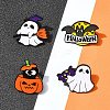 4Pcs 4 Styles Halloween Enamel Pins JEWB-FS0001-06-7