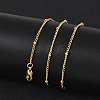 Ion Plating(IP) 304 Stainless Steel Satellite Chain Necklace for Men Women X-NJEW-M200-05G-2
