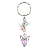 Angel Acrylic Beaded Keychain with Flower Opaque Resin Charms KEYC-JKC00533-2