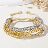 Geometric Brass Bead Bracelets QY7376-3