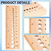 1Pc Rectangle Wooden Knitting Needle Gauges TOOL-BC0002-94A-4
