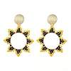 Brass Dangle Stud Earrings for Women EJEW-MZ00758-5