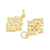 Brass Micro Pave Clear Cubic Zirconia Pendants CU-CBA5CB0-30G-2