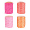 4 Rolls 4 Colors Round Waxed Polyester Cord YC-TA0001-27A-2