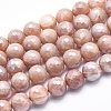 Electroplate Natural Sunstone Beads Strands G-K256-17-12mm-1