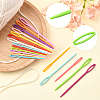 100Pcs 2 Styles Plastic Yarn Knitting Needles SENE-SP0001-02-3