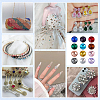 192Pcs 12 Colors Diamond Glass Rhinestone Cabochons RGLA-PH0001-21-5