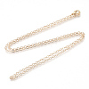 Brass Cable Chains Necklace Making MAK-N029-01LG-4