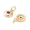 Brass Micro Pave Cubic Zirconia Pendants KK-B133-05G-04-2