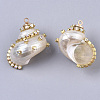 Natural Conch Shell Pendants SSHEL-T014-04-2