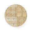 Texture Theme Roung Brass Stamp Head AJEW-M036-06N-G-2