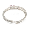Rack Plating Brass Pave Clear Cubic Zirconia Open Cuff Wrap Bangles BJEW-B110-01P-4