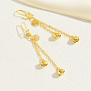 Fashionable Brass Ball Pendant Tassel Hoop Earrings DH2211-2