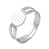 316 Stainless Steel Pad Ring Settings STAS-D375-03P-1