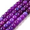 Natural Dyed White Jade Beads Strands G-U023-B03-01-2