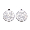 Non-Tarnish 201 Stainless Steel Pendants STAS-R106-06-1