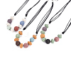Natural Lava Rock Beaded Necklaces NJEW-I236-08-2
