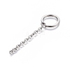 304 Stainless Steel Split Key Ring Clasps STAS-L226-009A-1