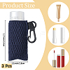 Silk Lipstick Bags with Black Plastic Key Clasps AJEW-WH20048-07E-2