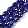 Transparent Electroplate Glass Beads Strands LS-EGLA-N013-T8mm-B07-1