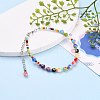 Handmade Millefiori Glass Beads Anklets AJEW-AN00341-02-4