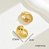 Stainless Steel Classic Oval with Cross Stud Earrings EO1132-5