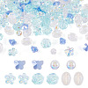 100Pcs 5 Styles Electroplate Transparent Glass Beads EGLA-TA0013-35A-1