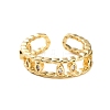 Rack Plating Brass Micro Pave Cubic Zirconia Open Cuff Rings for Women RJEW-U026-01G-03-2