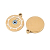 304 Stainless Steel Enamel Pendants STAS-Z190-06G-03-2