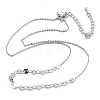 Brass Cable & Flat Sequin Chains Necklaces for Women NJEW-D302-44P-5